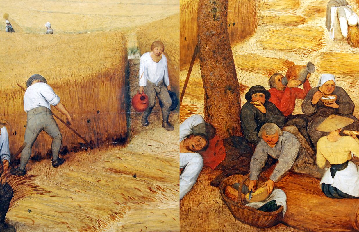 Top Met Paintings Before 1860 01-2 Pieter Bruegel the Elder The Harvesters close up